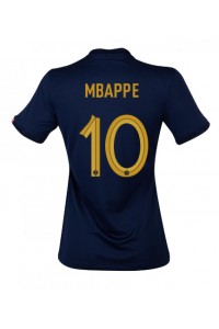 Frankrike Kylian Mbappe #10 Fotballdrakt Hjemme Klær Dame VM 2022 Korte ermer